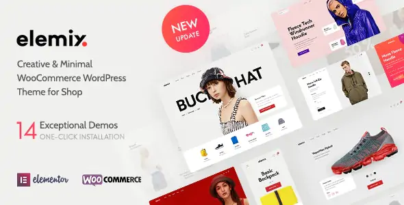 Elemix - Tema WooCommerce moderno e criativo Por Pixelshow